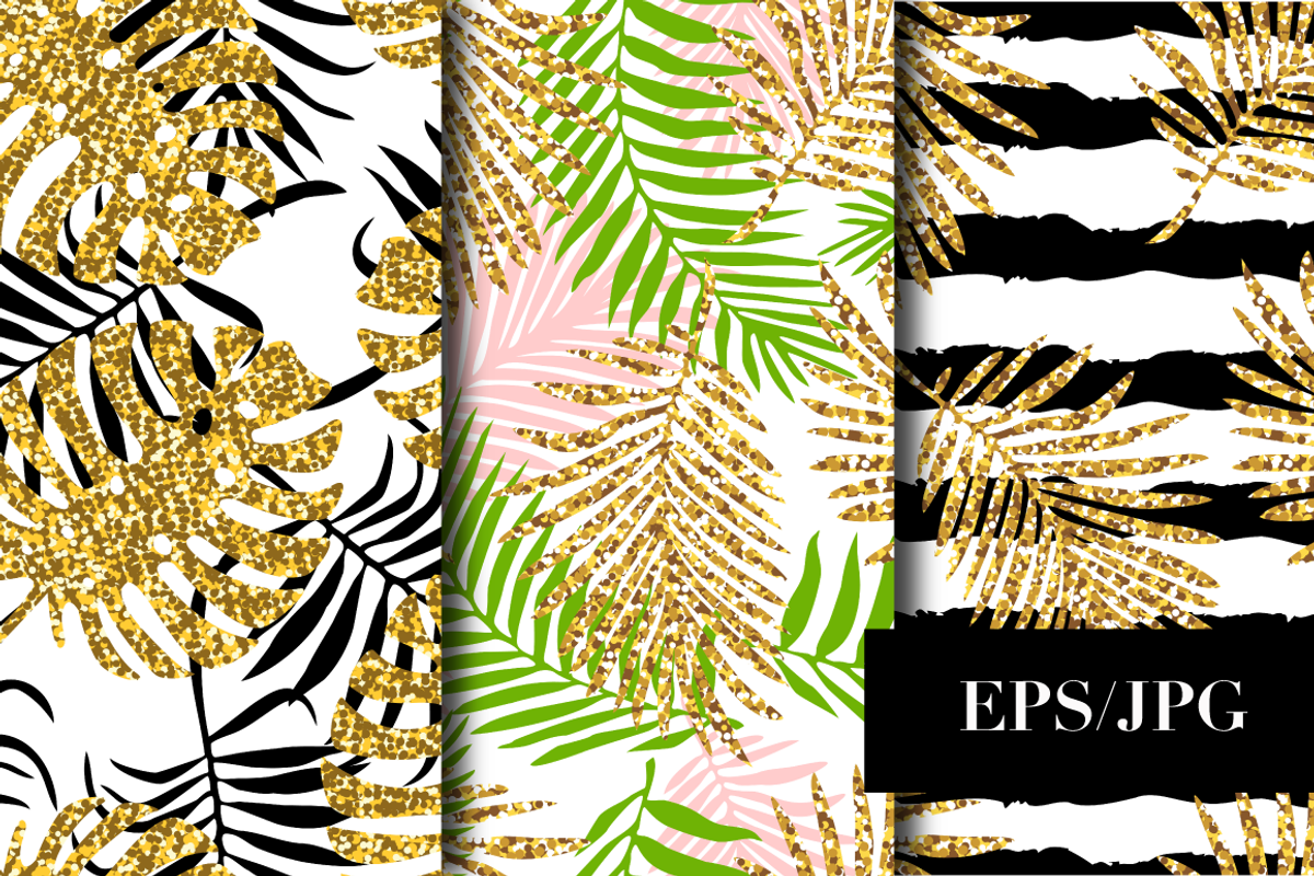 9 Tropical seamless patterns, a Pattern Graphic by DinaraChernaya (Photo 3 of 4)