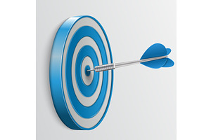Target with darts, 3d icon, an Object Illustration by piter.goskov