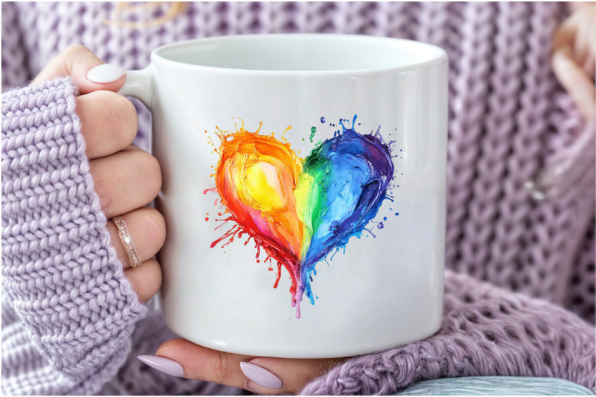 Watercolor Rainbow Paint Splash PNG, an Illustration by Craft Nest (Photo 7 of 9)