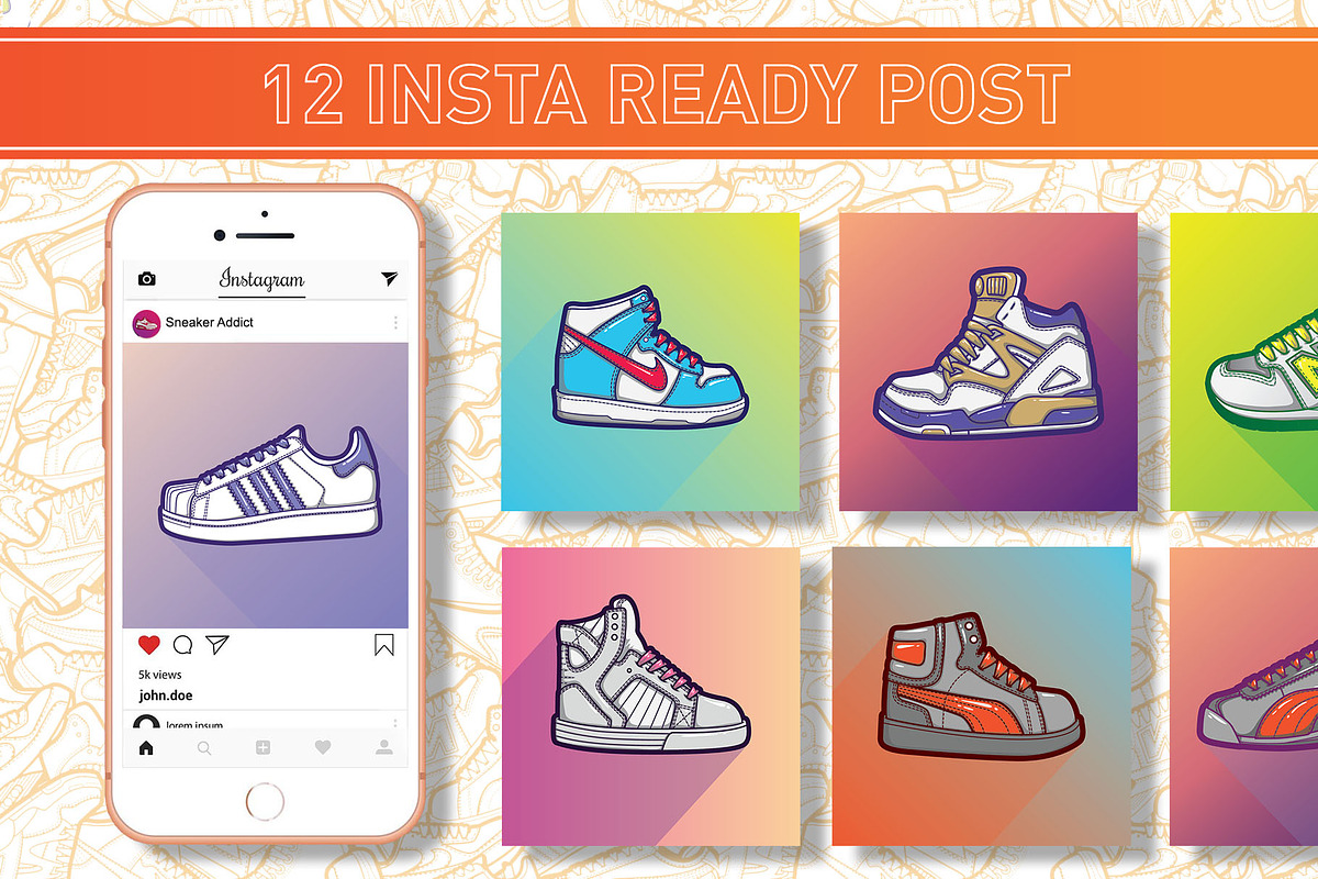 12 VECTORS SNEAKERS, an Illustration by MAX TOOLBOX (Photo 8 of 8)