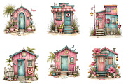 Whimsical Summer Beach Hut Clipart, an Illustration by CreationArt (Thumbnail 3 of 7)