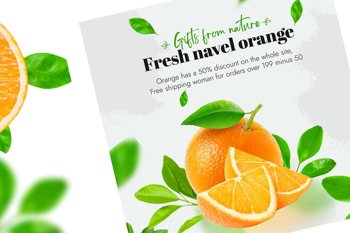 Fresh navel orange - Social Media, a Social Media Template by FoxStore (Photo 3 of 5)