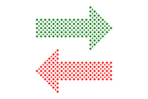 Fine Vector Dotted Red and Green, a Texture Graphic by FineArtStudio