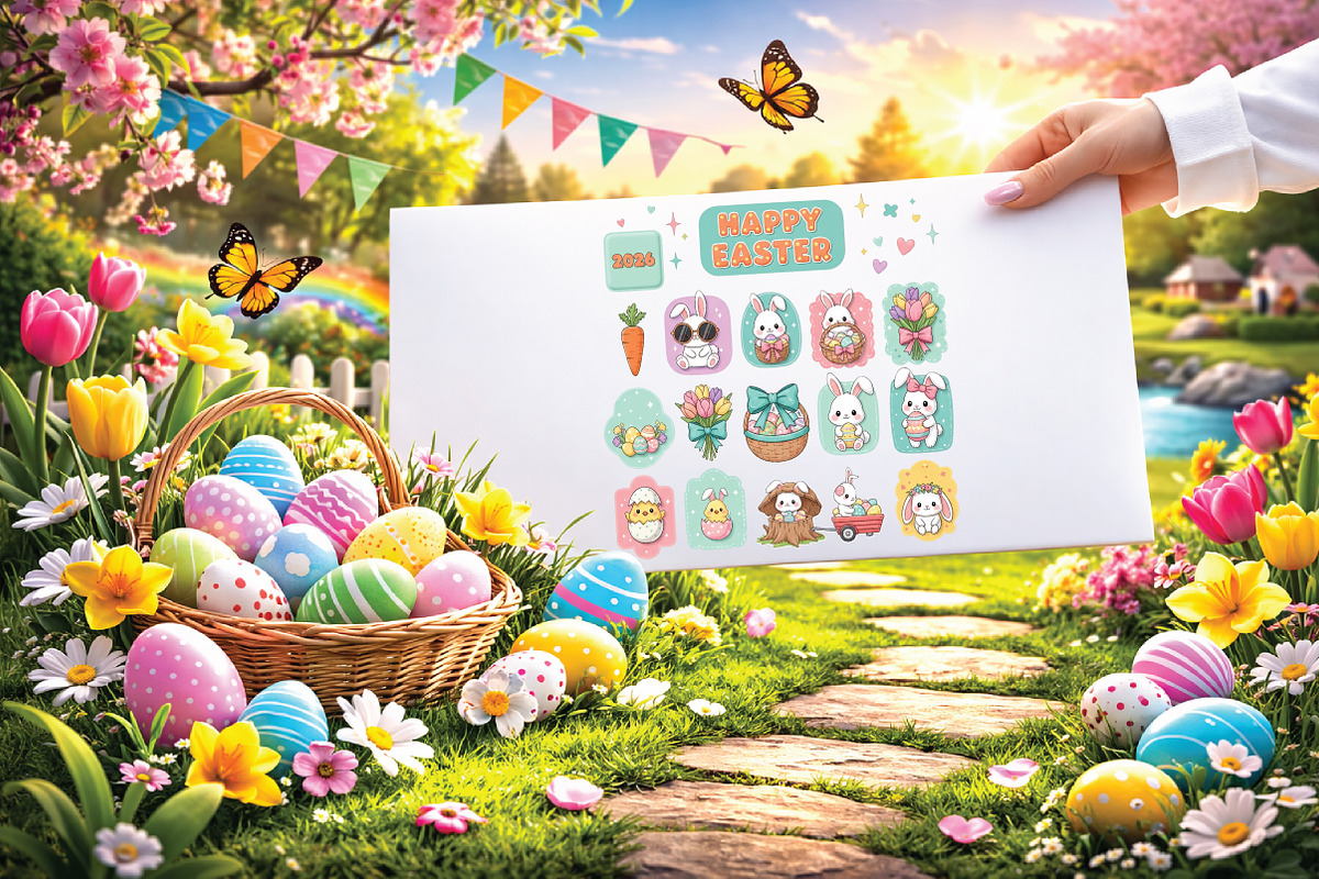 Happy Easter Png, Cute Easter, an Illustration by Black Bird Studio (Photo 3 of 3)