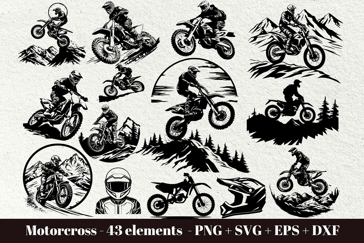 Motocross svg bundle. Dirt Bike, a Sport Illustration by DENIDigitalArtSudio (Photo 1 of 6)
