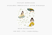 Quirky Girl Seamless Pattern, a Decorative Illustration by Pati Charm Studio (Thumbnail 3 of 7)