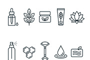 Bundles Set Organic Cosmetic Icons, an Outline Icon by adenpinkstore (Thumbnail 2 of 11)