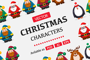 Set Christmas Characters