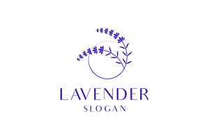 Lavender Violet Floral Logo, a Branding & Logo Template by ika trisiana