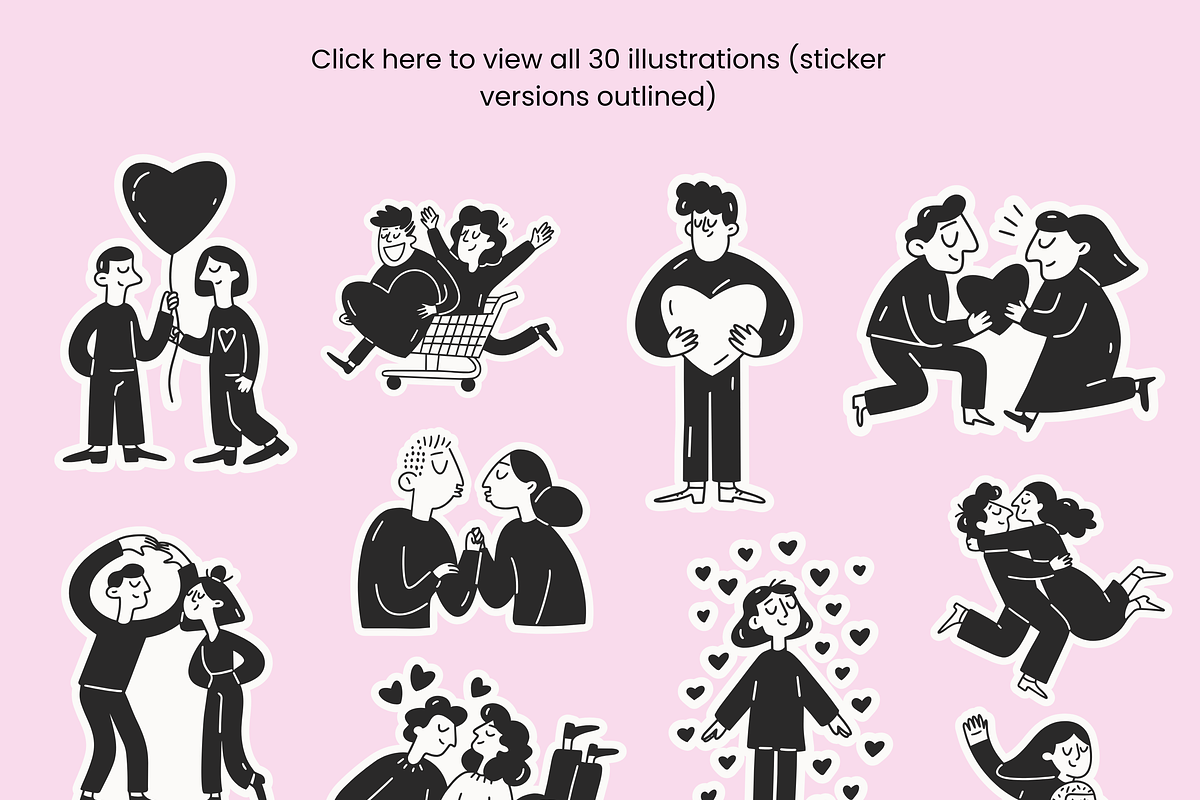 People in Love: Hand-Drawn Line Art, a Person Illustration by Veyla (Photo 3 of 12)