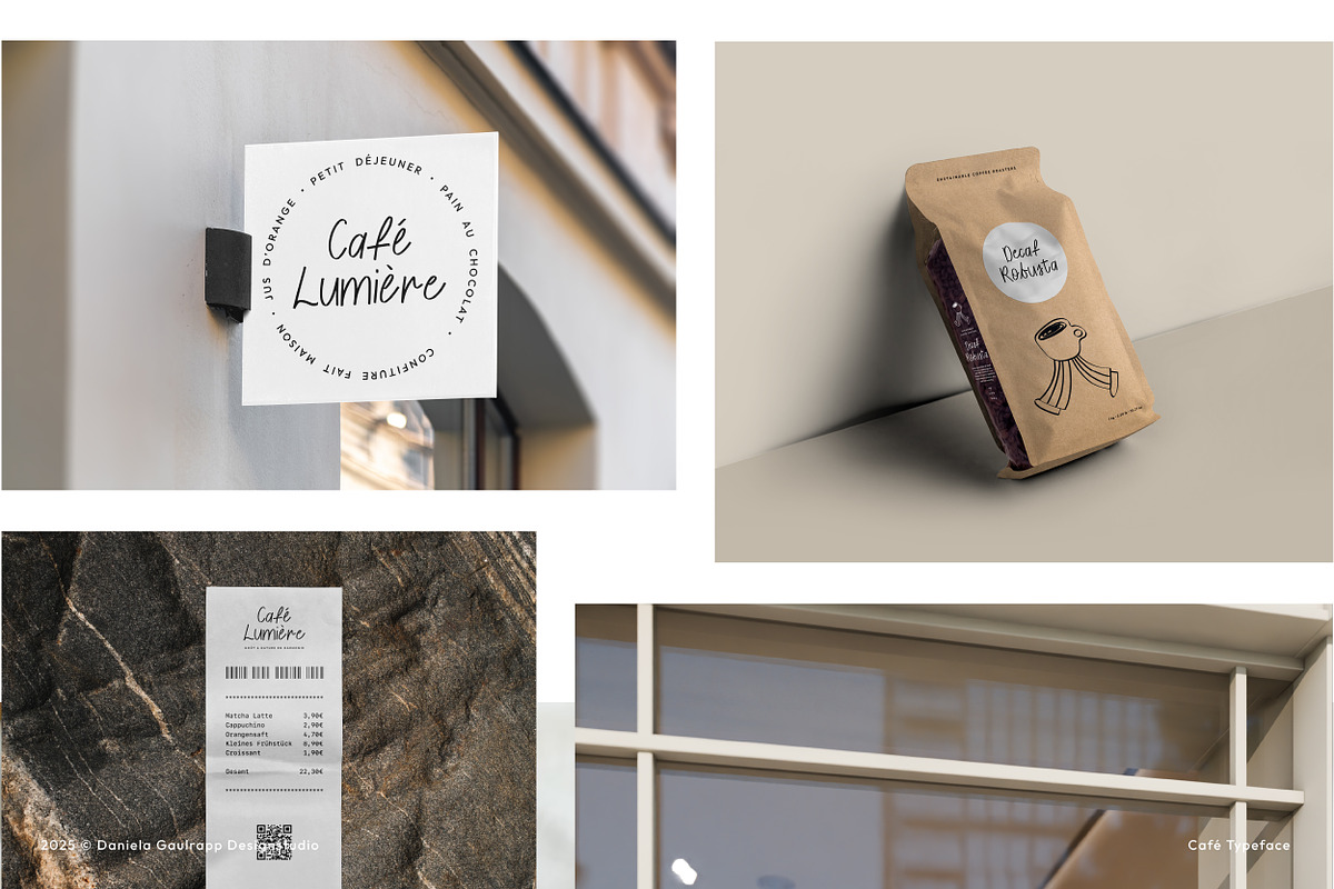 Café Handwritten Font, a Handwritten Font by daniela.gaulrapp (Photo 4 of 6)