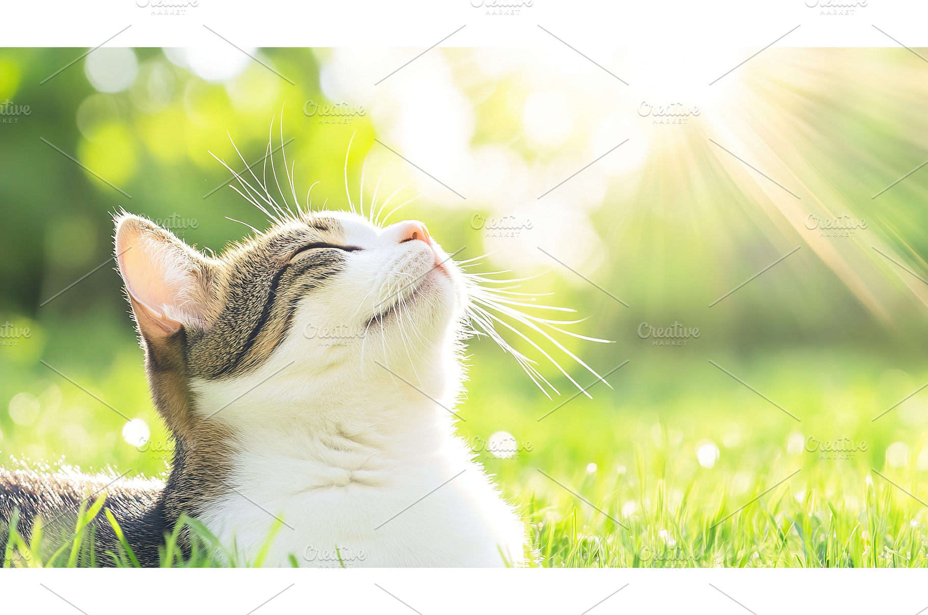 Relaxed cat enjoying sunlight in, a Nature Photo by Lermont51