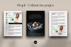 Dark Moody Canva Cookbook Template