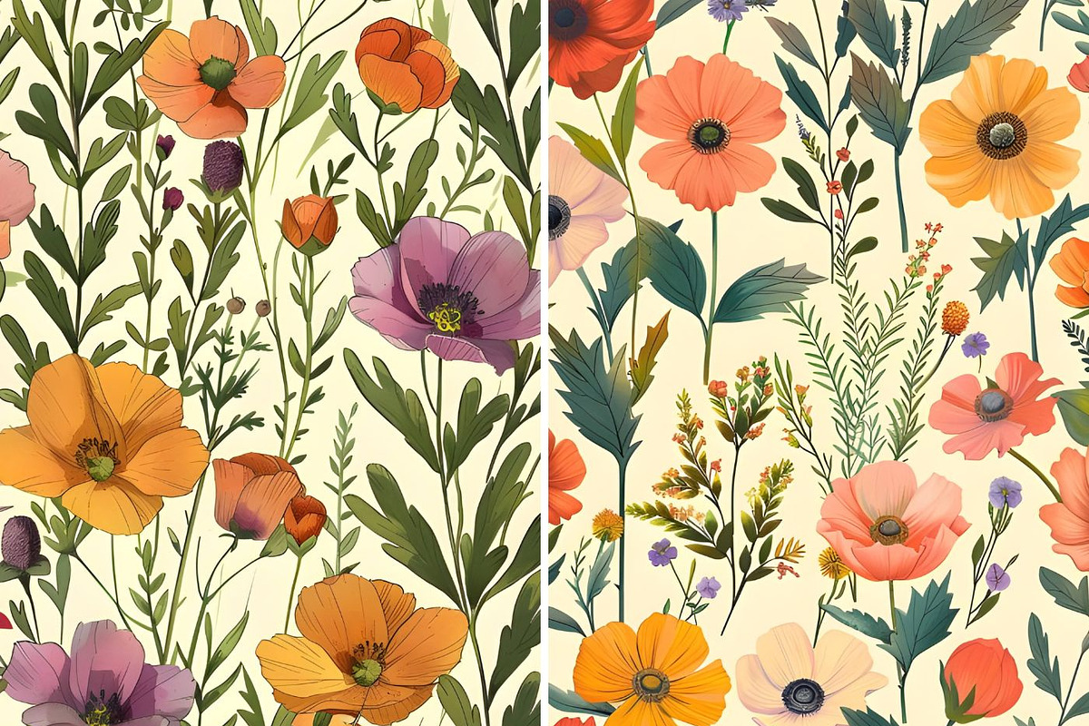 Wildflower Garden Seamless Pattern, a Pattern Graphic by UniqueMe (Photo 9 of 14)