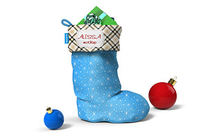 Christmas Stocking Mockup