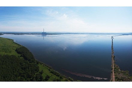 Aerial drone view of lake landscape, a Nature Photo by Jan Jack Russo Media