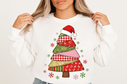 Patchwork Christmas Tree PNG Preppy, an Illustration by Libby Wishes (Thumbnail 2 of 9)