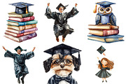 Cute Graduation Day Clipart, an Illustration by Designworld (Thumbnail 4 of 6)