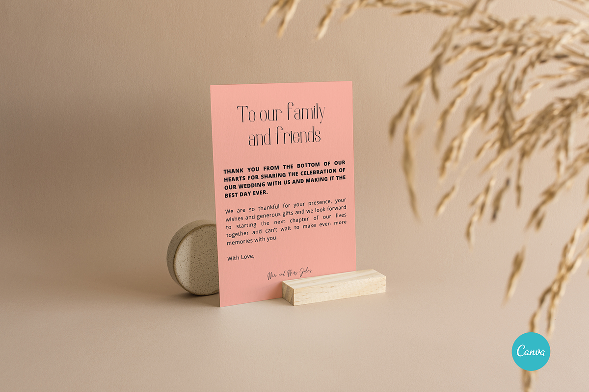 Bright & Fun Thank You Card CANVA, an Invitation Template by StudioVonBraitenberg (Photo 3 of 9)