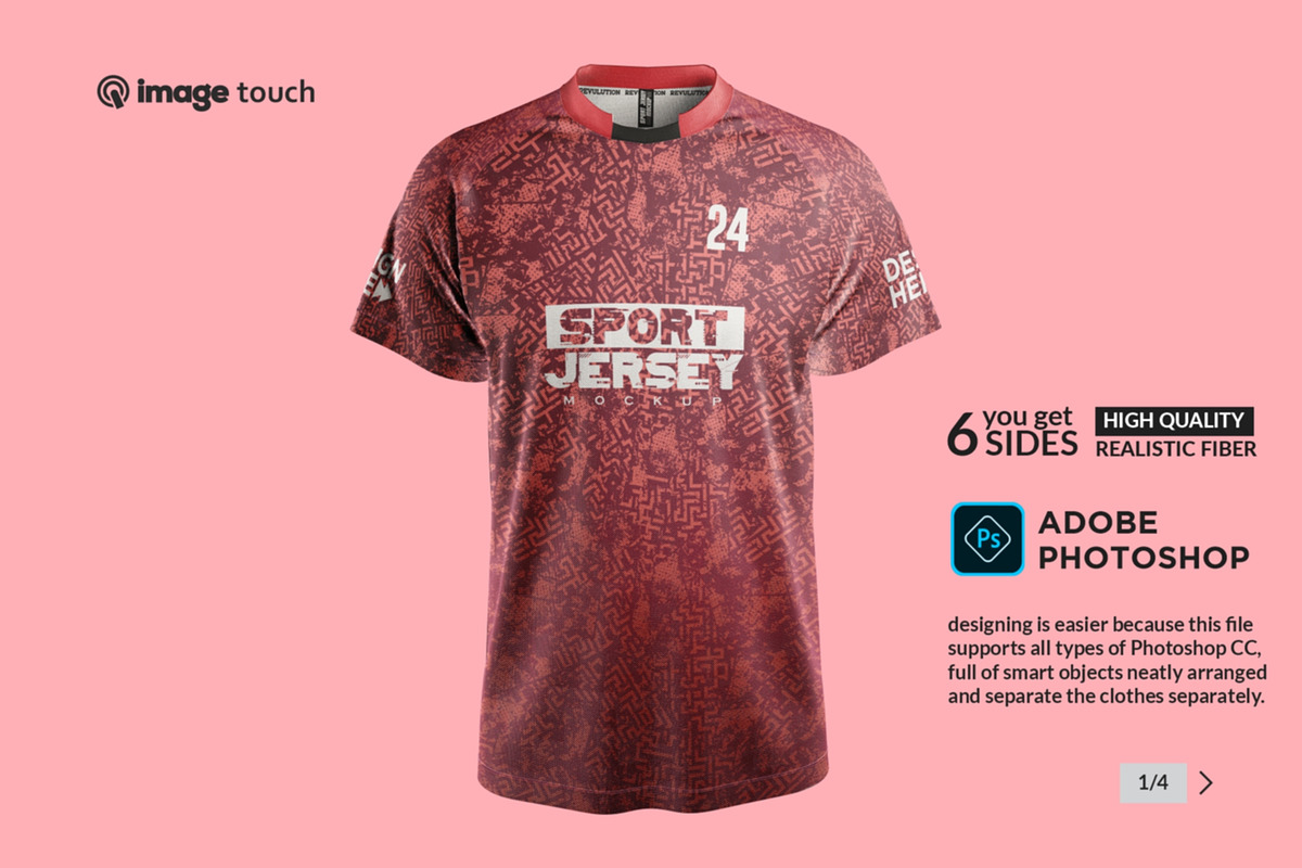 Jersey Mockup, a Shirt Mockup by image touch (Photo 1 of 4)