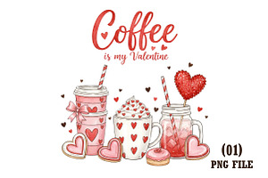 Valentine Coffee Cup PNG, an Illustration by DreamArtGraphic