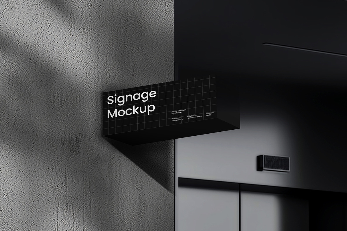 Gabriel Minimalist Signage Mockup, an Advertising Mockup by Mocktopia (Photo 3 of 8)
