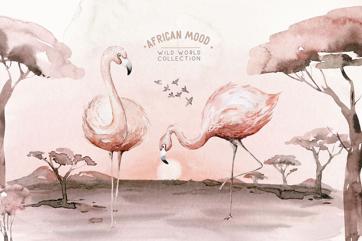 African animals watercolor set, an Animal Illustration by Peace ART (Photo 15 of 24)