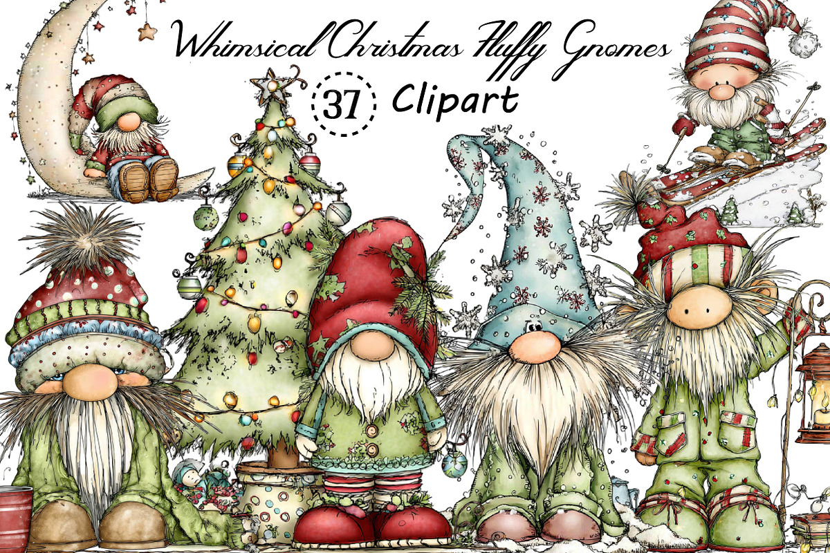 Whimsical Christmas Fluffy Gnome PNG, an Illustration by Creative Art (Photo 1 of 11)