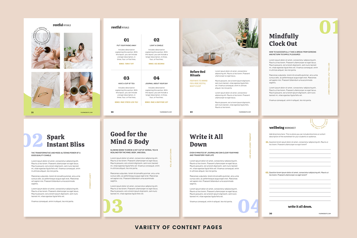DAWN | Wellbeing Workbook for Canva, a Magazine Template by Erin Cassidy (Photo 7 of 11)