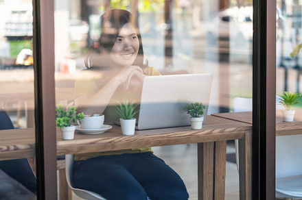 Asian businesswoman working from hom