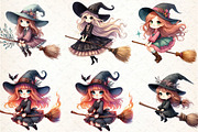 Cute Girl Sweden  gothic Witch Broom, an Illustration by DreamCafeArt (Thumbnail 4 of 7)