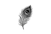 Peacock Feather Silhouette Bundle, an Illustration by jahid234 (Thumbnail 29 of 31)