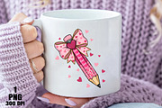 Teacher Valentine Coquette Bow Penci, an Illustration by Daily.Designs (Thumbnail 3 of 5)