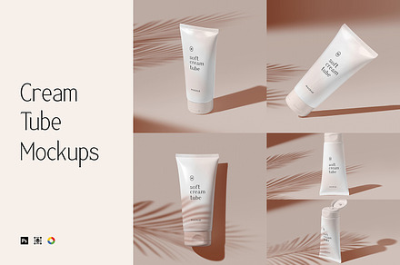 Soft Cream Tube Mockups