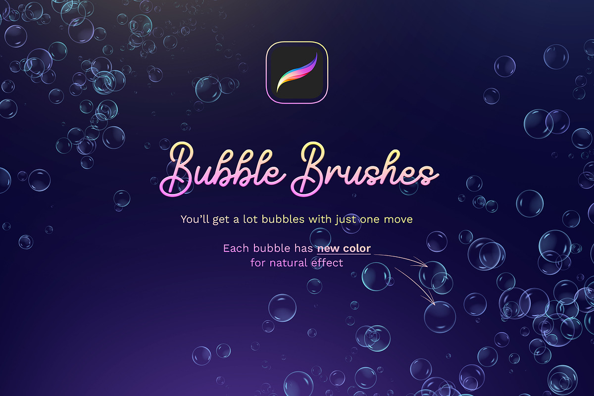 Bubbles Procreate Brushes, a Brush Add-On by Andrew Skoch Design (Photo 6 of 13)