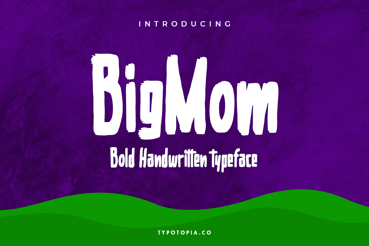 Bigmom Bold Handwritten Typeface, a Sans Serif Font by edukka (Photo 1 of 10)