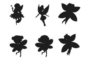 Cartoon Fairy Silhouettes Set 1