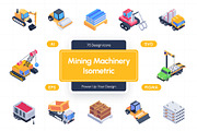Mining Machinery Isometric Icons, an Emoji Icon by Vectors Market (Thumbnail 1 of 9)
