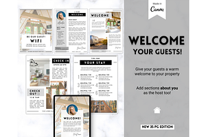 Airbnb Welcome Book Template 35pgs