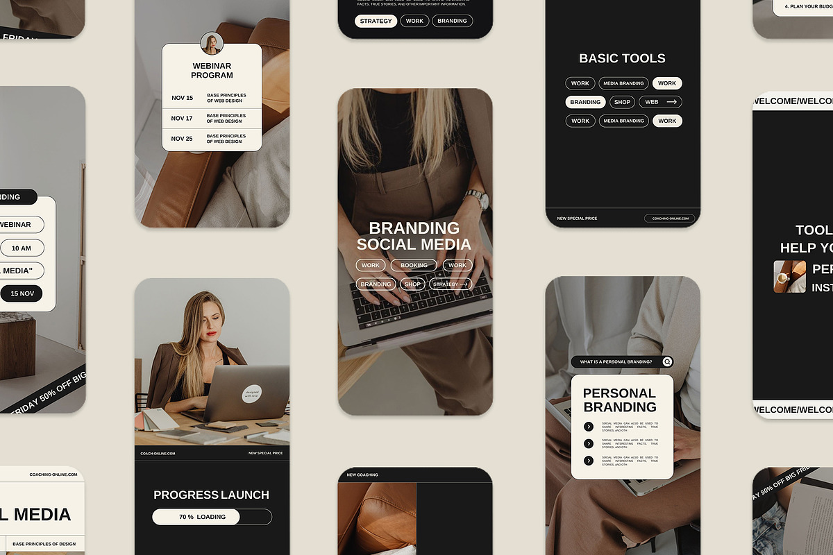 Coaching Instagram Templates Canva Photoshop