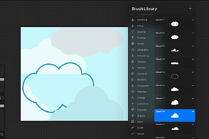 Cloud Procreate Stamp Brushes