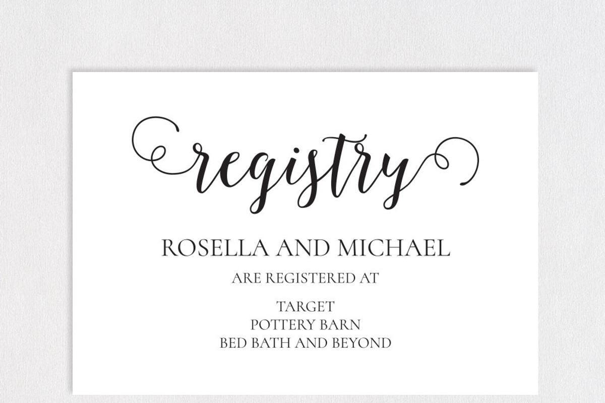 Registry Cards Editable SHR460, an Invitation Template by Shafura_Wedding (Photo 3 of 5)