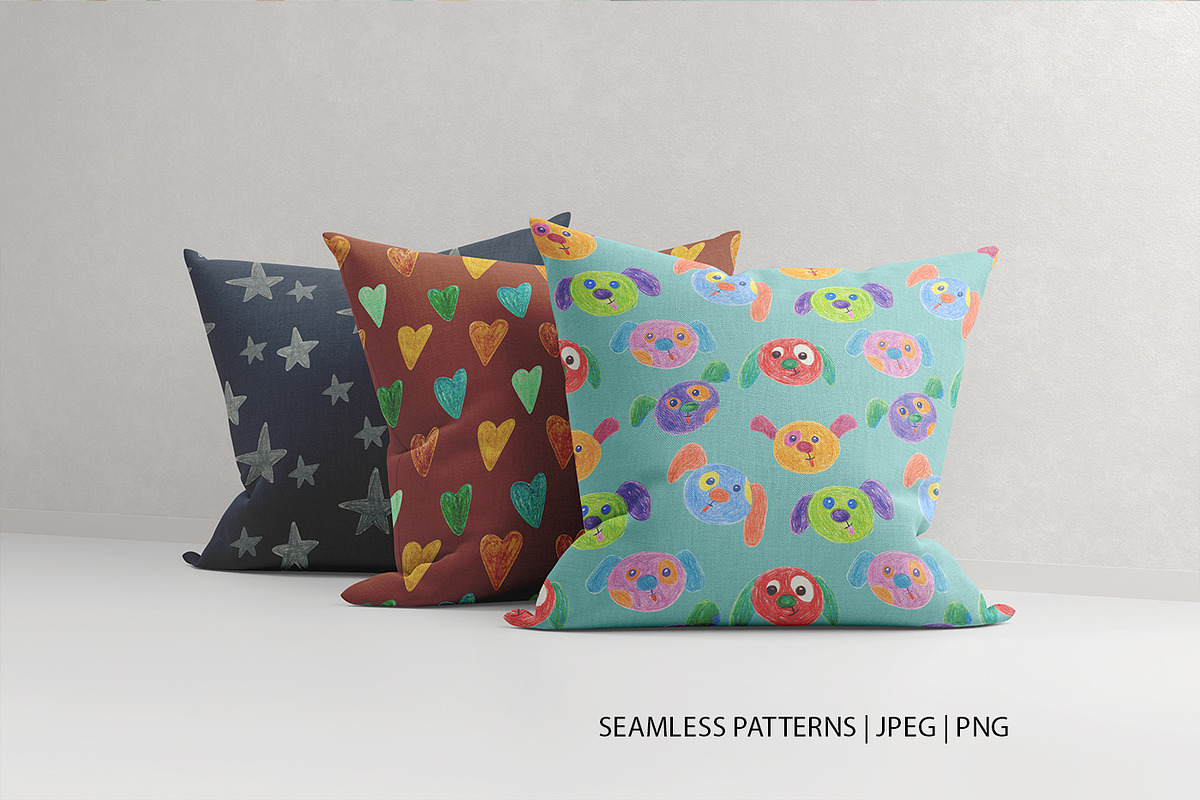 Funny dog faces patterns, an Animal Illustration by YarovaArt (Photo 6 of 10)