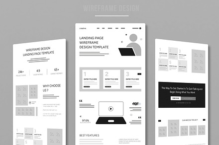Professional Wireframe Template, a Wireframe Template by MightyDesign