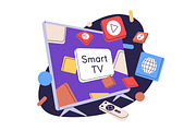 Smart TV, television concepts set, a Technology Illustration by Good Studio (Thumbnail 3 of 5)