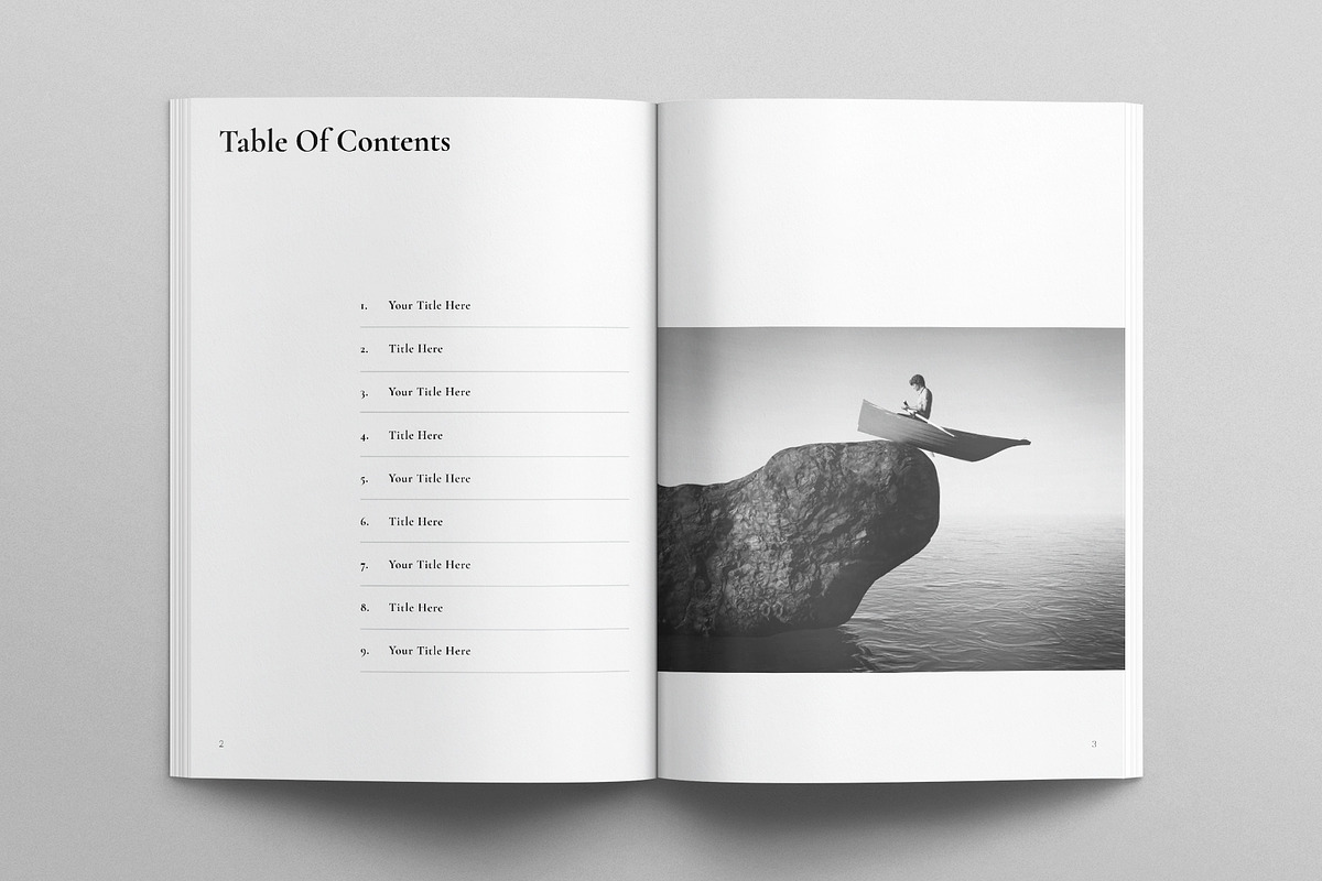 Book Title Layout Design Template, a Brochure Template by E-Type (Photo 2 of 7)