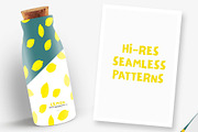 Lemon Seamless Vector Patterns Pack, a Pattern Graphic by Greek fonts by nantia.co (Thumbnail 4 of 8)