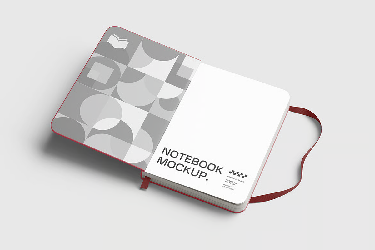 Notebook Mockup Set, a Mockup by graphicsauce (Photo 3 of 4)
