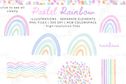 Pastel Rainbow Grandmillenial Frames, a Background Graphic by Essem Creatives (Thumbnail 4 of 6)