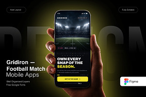 Football Match Mobile App UI, an UI Kit Template by Pitchlook.Studio